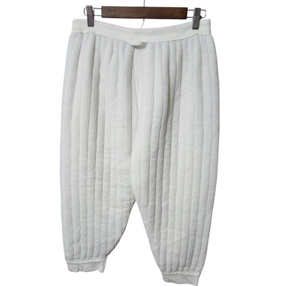 Free People Intimately Medium Knit‎ Lined Pantaloon Jogger Thermal Cream NWOT - Picture 8 of 9